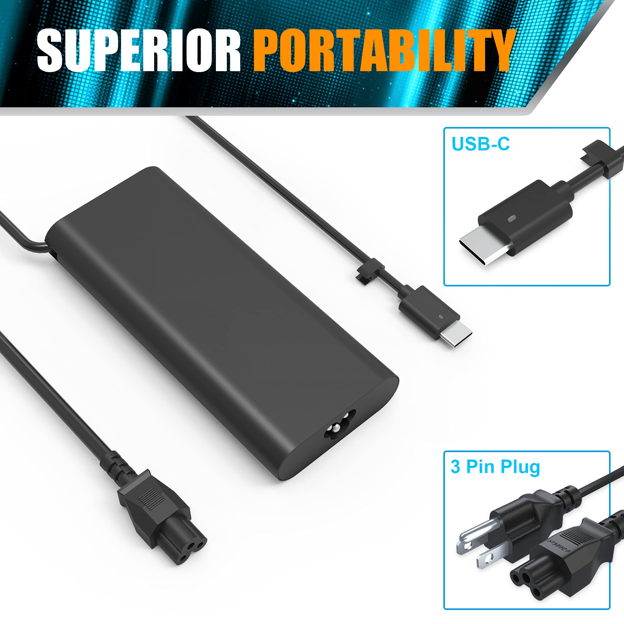 Amazon.com: 130W USB C Type C Laptop Charger Replacement for Dell